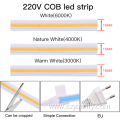 AC 220V COB Strip IP67 Waterproof